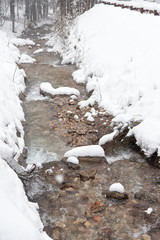 Stream in the snow