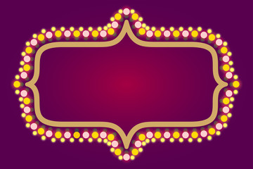 Light bulbs frame , casino, Christmas holidays