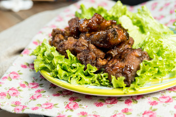 wok fried chicken stir fry with sweet peppers and chinese vegetables