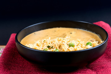 Handmade Indian curry chicken rice