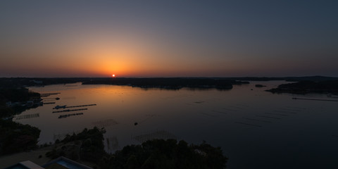 Ago bay in sunrise time,Iseshima area,mie prefecture,tourism of japan