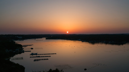 Ago bay in sunrise time,Iseshima area,mie prefecture,tourism of japan