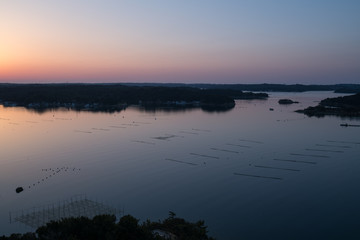 Ago bay in sunrise time,Iseshima area,mie prefecture,tourism of japan