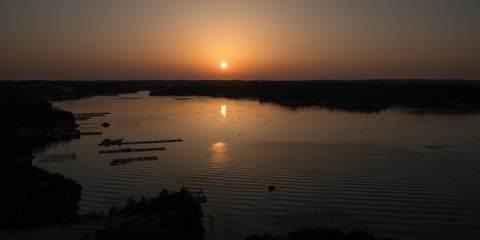 Ago bay in sunrise time,Iseshima area,mie prefecture,tourism of japan
