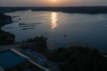 Ago bay in sunrise time,Iseshima area,mie prefecture,tourism of japan