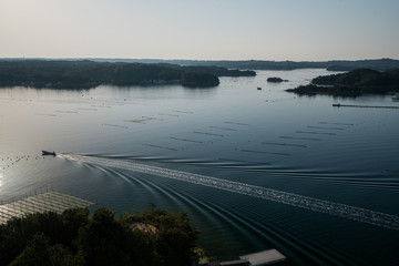 Ago bay in the morning,Iseshima area,mie prefecture,tourism of japan