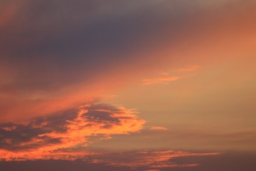 sunset beautiful colorful twilight in blue sky and cloud soft