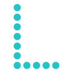 Digital letter L display board round dot