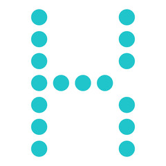 Digital letter K display board round dot