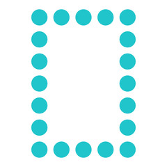 Digital letter O display board round dot
