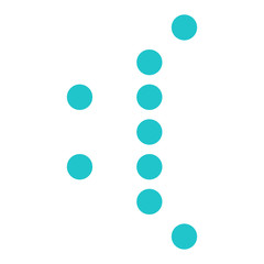 Digital frowning face display board round dot