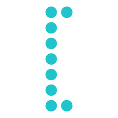 Digital square bracket display board round dot