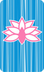 Obraz premium Lotus Flower on Blue Stripe