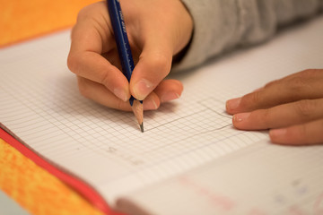 Naklejka premium Hands studying.
