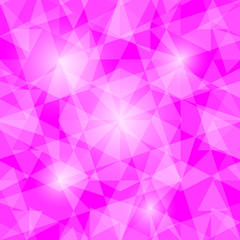 Obraz premium Abstract textured polygonal background. Vector pink triangle background design