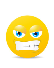 Modern yellow laughing happy smile