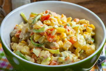 Russian traditional salad.