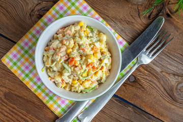 Russian traditional salad.