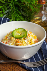 Russian traditional salad.