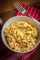 Russian traditional salad.