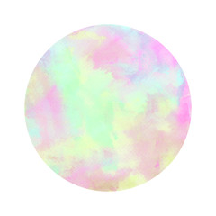 Fototapeta premium Colorful watercolor circle on white background