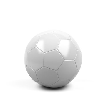 Leather white football. Soccer ball