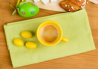 Caffè espresso per colazione di Pasqua