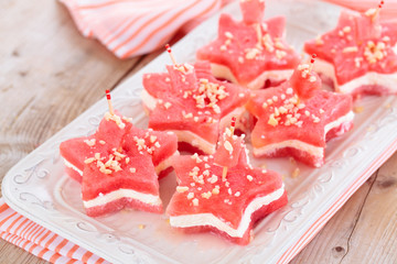 Star-shaped appetizers.