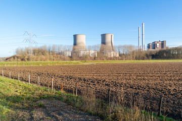 Fototapeta na wymiar Clauscentrale power station in Maasbracht, Netherlands