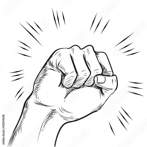 Download "Hand punch line illustration" Stock image and royalty ...