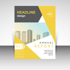 Business template. Annual report brochure design vector illustration. Business presentation, stationary, cover, booklet, banner, leaflet, flyer, newsletter, magazine, publication, landing page layout
