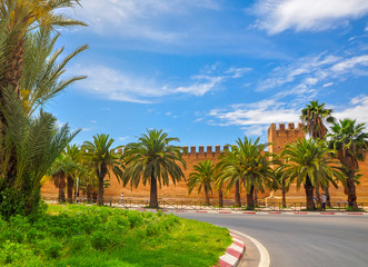 Fototapeta premium fortifications surrounding an old part of the city in Morocco