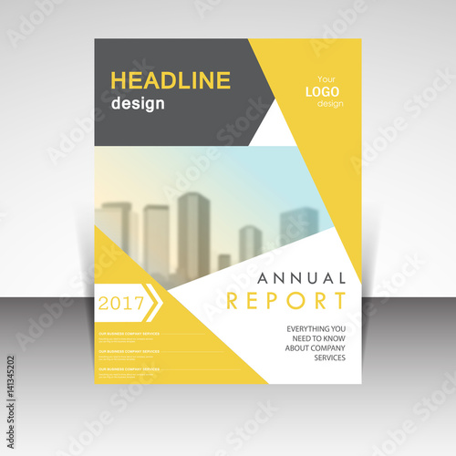 business template annual report brochure design vector illustration