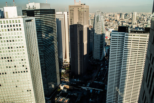 Skyscrapers Seen from TOCHO (Tokyo Metropolitan Government Building) in Tokyo 