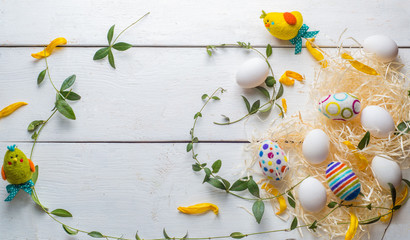 Easter eggs and other decor for Easter