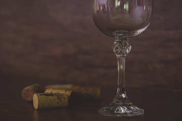 Close up picture of empty glasses in restaurant