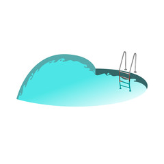 Heart shaped swimming pool
