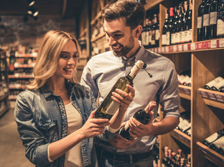 Couple at the supermarket