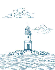 Tokarevskiy lighthouse in Vladivostok.