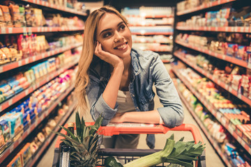Woman at the supermarket