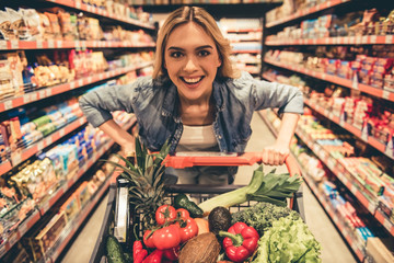 Woman at the supermarket