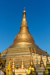 Naklejka premium the golden stupa of the Shwedagon Pagoda Yangon in Myanmar