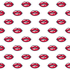 Beautiful lady's lips seamless pattern.