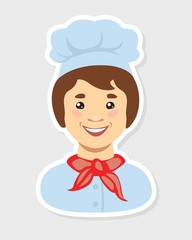 Cook icon. Vector chef avatar