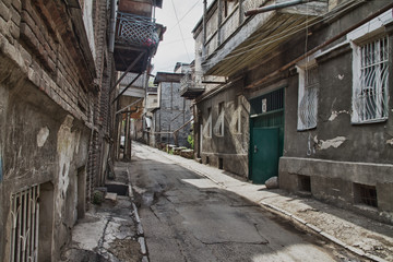 Fototapeta na wymiar Traditional architecture of Historic District in old Tbilisi - Georgia