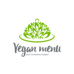 Vector logo design. Vegan Menu