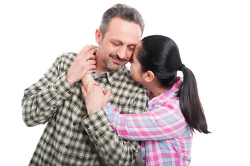 Happy smiling couple in love