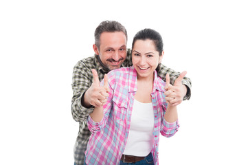 Beautiful intimate couple hug each other