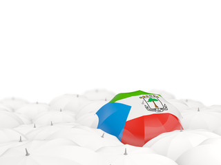 Umbrella with flag of equatorial guinea