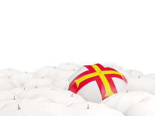 Umbrella with flag of guernsey